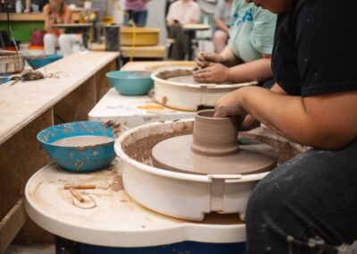 Wheel-Throwing for Beginners 3-Session Pottery Class – $105